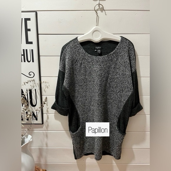 PAPILLON  Grey tunic size L - Picture 2 of 4